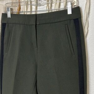 ME+EM Green Trouser with Black Tux Stripe Size 8